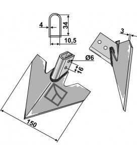 Gåsfot 150mm Hatzenbichler