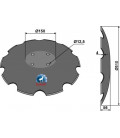 Notched disc with flat neck Ø510