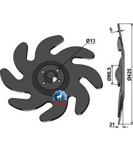 Levelling disc - left