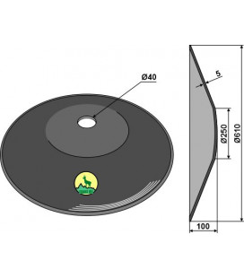 Plain disc Ø610x5 - Truncated