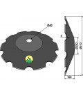 Notched disc Ø610x5 - Truncated