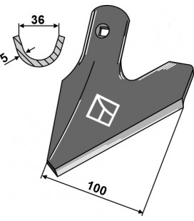 Jointer - half-sided cranked left