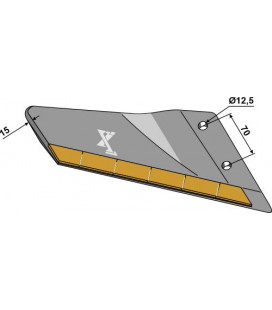 Replacement wing - Hard metal - right