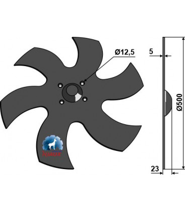 Levelling disc - left