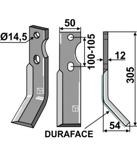 Rotary tine DURAFACE, right model