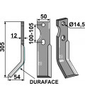 Rotary tine DURAFACE, left model