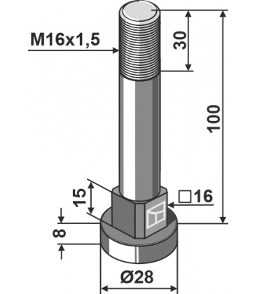 Bolt M16x1,5 - 10.9