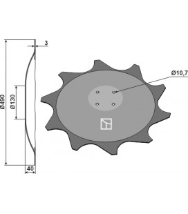 Crop protector disc - left