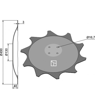 Crop protector disc - left