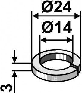 Split washer Ø24x3x14