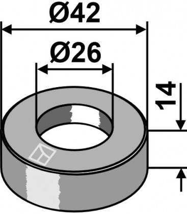 Washer Ø42x14xØ26