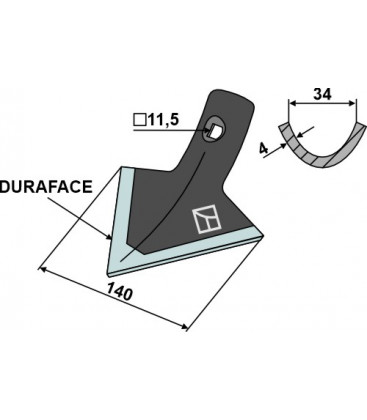 Sweep 140mm - DURAFACE