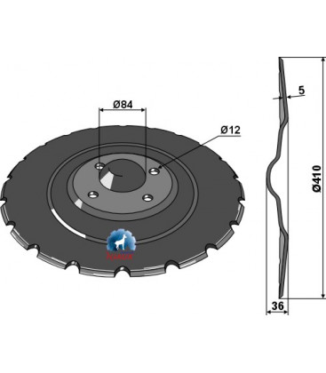 Seed drill disc Ø410x5