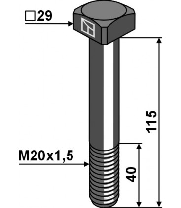 Bolt M20x1,5x115 - 10.9