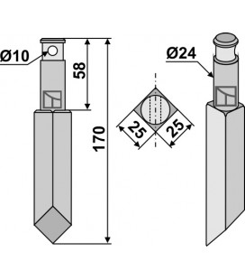 Rotary tine