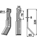 Rotary tine, right model