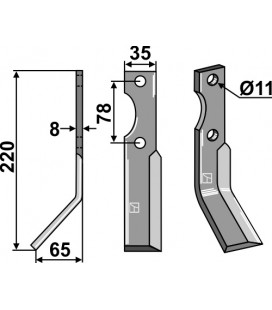 Rotary tine, left model