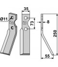 Rotary tine, right model