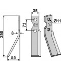 Rotary tine, left model