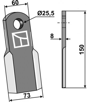 Straight blade - old model