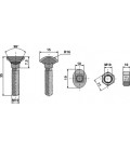 Harv / Kultivator Bult - M10x35 - 8.8