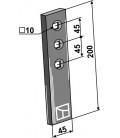 Crossboard spets 45mm rak