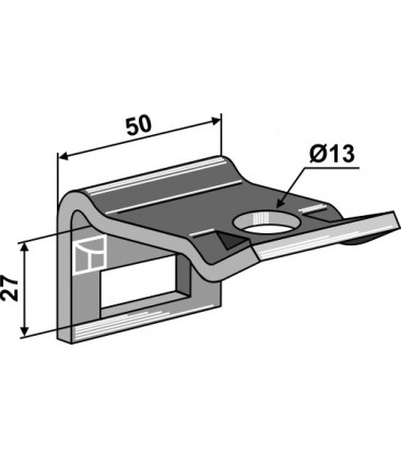 Clamp for tine 32 x 12