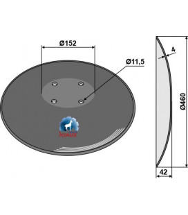 Plain disc with flat neck - Ø460x4