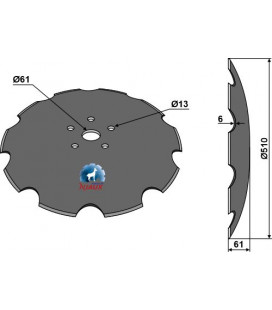 Notched disc - Ø510x6