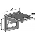 Clamp for tine 45 x 10