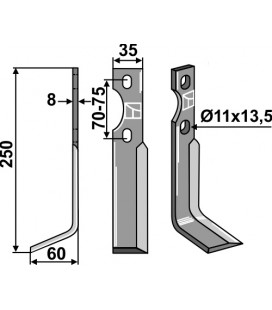 Rotary tine, left model