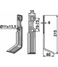 Rotary tine, right model