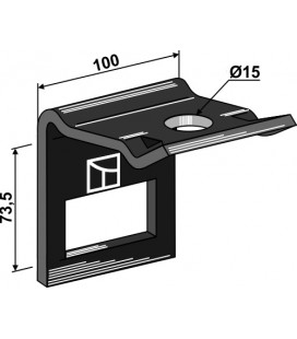 Clamp for tine 70 x 12