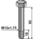 Bolt M12x1,75 - 12.9