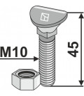 Cultivator bolt - M10x45 - 10.9