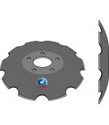 Notched disc with flat neck - Ø564