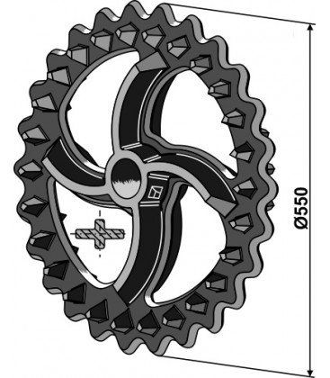 Crosskill ring - Ø550mm