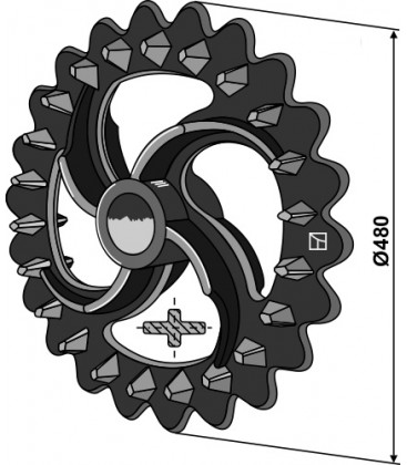 Crosskill ring - Ø480mm