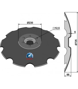 Notched disc - Ø735x6