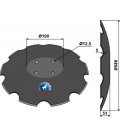 Notched disc with flat neck Ø580