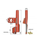 Seed tube compl. with 4 rubber gasket washer, left