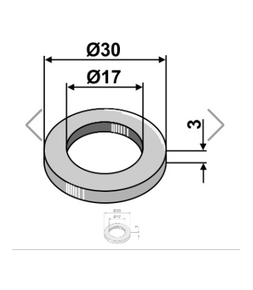 Washer Ø30x3xØ17