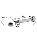 Bolt with self-locking nut - M12x1,75