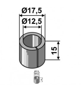 Bush 15xØ12,5xØ17,5