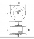 Slangvinda STKI Rostfri manuell 1/2" 200 bar