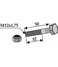 Bolt with self-locking nut - M12x1,75