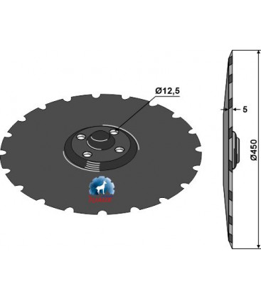 Notched disc Ø450 x 5