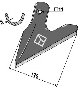 Jointer - half-sided cranked left