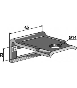 Clamp for tine 45 x 10