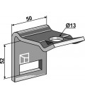 Clamp for tine 32 x 12